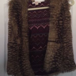 Faux fur vest
